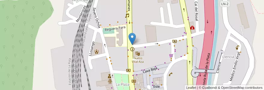 Mapa de ubicacion de Farmacia Barthe en スペイン, アストゥリアス州, アストゥリアス州, Lena.
