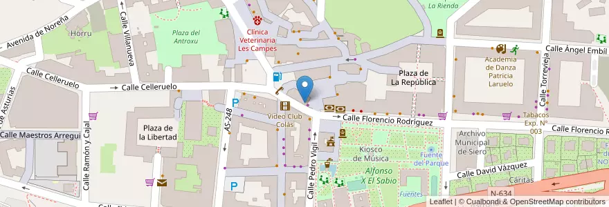 Mapa de ubicacion de Farmacia Cabezas de Herrera Estrada en スペイン, アストゥリアス州, アストゥリアス州, Siero.