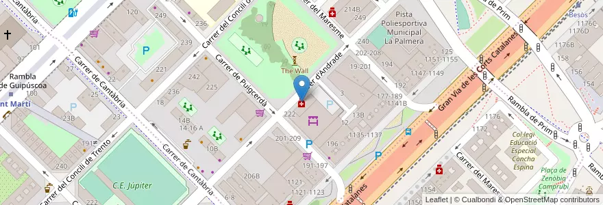 Mapa de ubicacion de Farmàcia Cabré Alcoverro en スペイン, カタルーニャ州, Barcelona, バルサルネス, Barcelona.