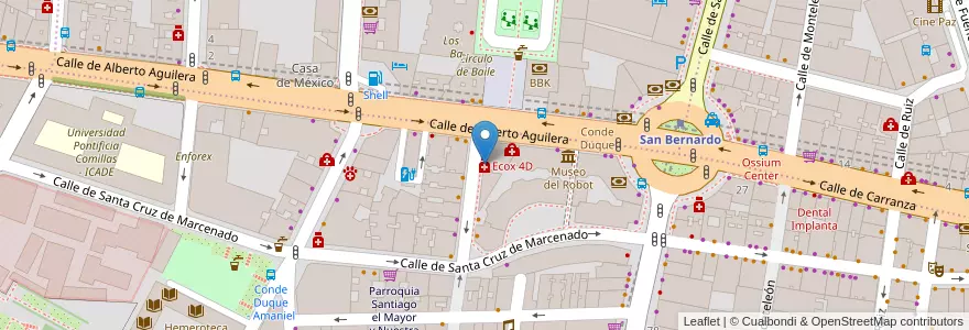 Mapa de ubicacion de Farmacia - Calle Acuerdo 38 en اسپانیا, بخش خودمختار مادرید, بخش خودمختار مادرید, Área Metropolitana De Madrid Y Corredor Del Henares, مادرید.