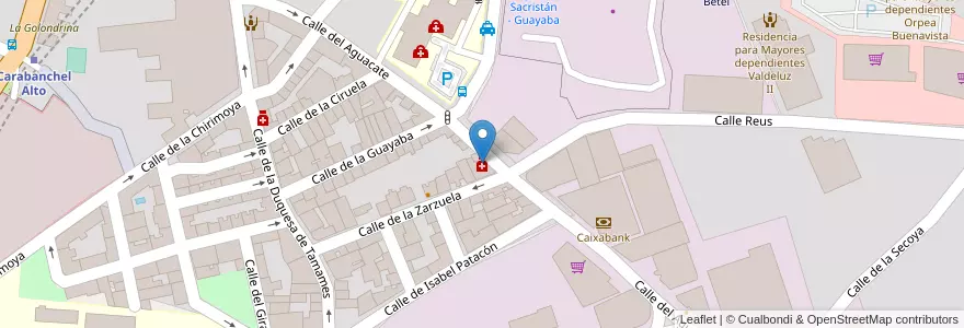 Mapa de ubicacion de Farmacia - Calle Aguacate 30 en 스페인, Comunidad De Madrid, Comunidad De Madrid, Área Metropolitana De Madrid Y Corredor Del Henares, 마드리드.