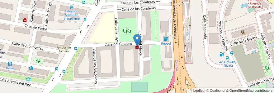 Mapa de ubicacion de Farmacia - Calle Alerce 10 en Spanien, Autonome Gemeinschaft Madrid, Autonome Gemeinschaft Madrid, Área Metropolitana De Madrid Y Corredor Del Henares, Madrid.