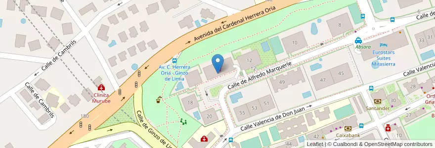 Mapa de ubicacion de Farmacia - Calle Alfredo Marqueríe, 14 LC2. y 15 en Испания, Мадрид, Мадрид, Área Metropolitana De Madrid Y Corredor Del Henares, Мадрид.