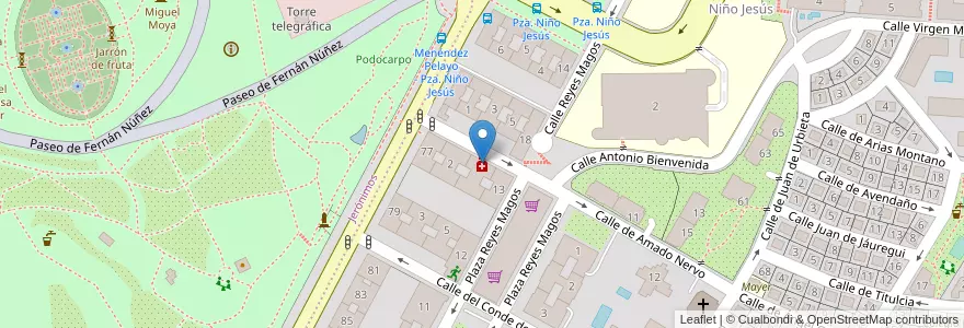 Mapa de ubicacion de Farmacia - Calle Amado Nervo, 4 en اسپانیا, بخش خودمختار مادرید, بخش خودمختار مادرید, Área Metropolitana De Madrid Y Corredor Del Henares, مادرید.