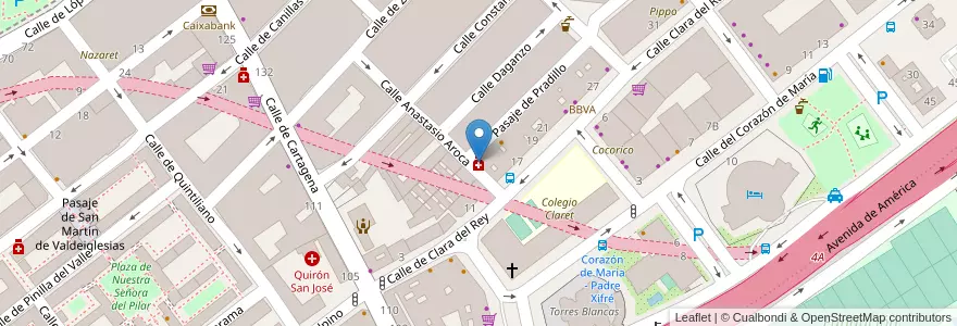 Mapa de ubicacion de Farmacia - Calle Anastasio Aroca 4 en إسبانيا, منطقة مدريد, منطقة مدريد, Área Metropolitana De Madrid Y Corredor Del Henares, مدريد.