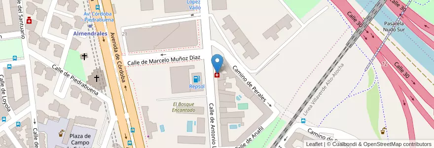 Mapa de ubicacion de Farmacia - Calle Antonio López 199 en Spanien, Autonome Gemeinschaft Madrid, Autonome Gemeinschaft Madrid, Área Metropolitana De Madrid Y Corredor Del Henares, Madrid.