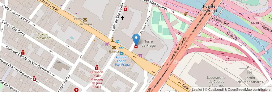 Mapa de ubicacion de Farmacia - Calle Antonio López 67 en 西班牙, Comunidad De Madrid, Comunidad De Madrid, Área Metropolitana De Madrid Y Corredor Del Henares, Madrid.
