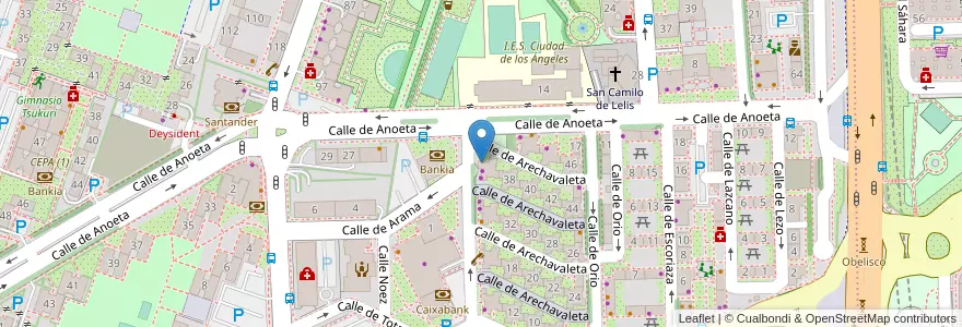 Mapa de ubicacion de Farmacia - Calle Arechavaleta 36 en スペイン, マドリード州, Comunidad De Madrid, Área Metropolitana De Madrid Y Corredor Del Henares, Madrid.