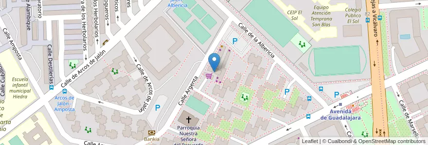 Mapa de ubicacion de Farmacia - Calle Argenta 12 en إسبانيا, منطقة مدريد, منطقة مدريد, Área Metropolitana De Madrid Y Corredor Del Henares, مدريد.