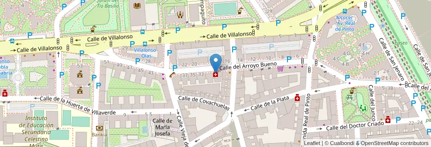 Mapa de ubicacion de Farmacia - Calle Arroyo Bueno 29 en إسبانيا, منطقة مدريد, منطقة مدريد, Área Metropolitana De Madrid Y Corredor Del Henares, مدريد.