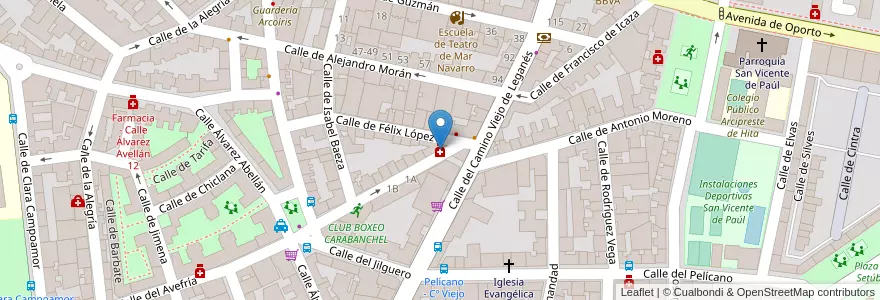 Mapa de ubicacion de Farmacia - Calle Avefría 2 en İspanya, Comunidad De Madrid, Comunidad De Madrid, Área Metropolitana De Madrid Y Corredor Del Henares, Madrid.