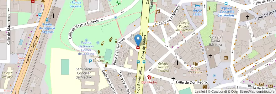 Mapa de ubicacion de Farmacia - Calle Bailén 16 en Spain, Community Of Madrid, Community Of Madrid, Área Metropolitana De Madrid Y Corredor Del Henares, Madrid.