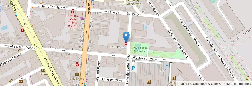 Mapa de ubicacion de Farmacia - Calle Batalla de Belchite 12 en إسبانيا, منطقة مدريد, منطقة مدريد, Área Metropolitana De Madrid Y Corredor Del Henares, مدريد.