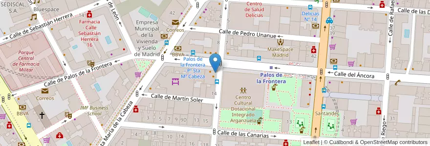 Mapa de ubicacion de Farmacia - Calle Batalla del Salado 12 en Spain, Community Of Madrid, Community Of Madrid, Área Metropolitana De Madrid Y Corredor Del Henares, Madrid.
