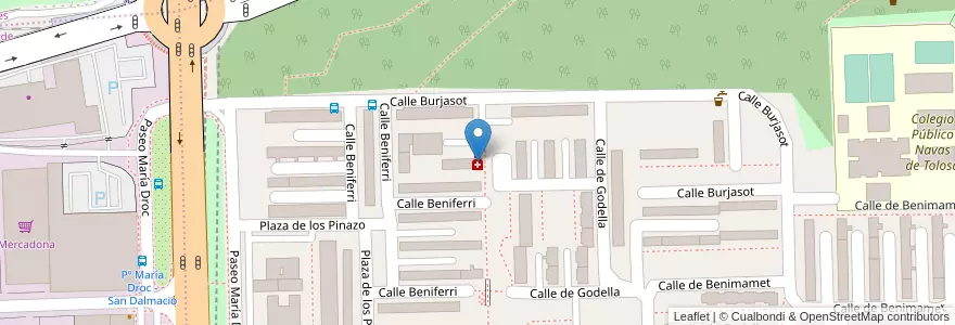 Mapa de ubicacion de Farmacia - Calle Beniferri 39 en Испания, Мадрид, Мадрид, Área Metropolitana De Madrid Y Corredor Del Henares, Мадрид.