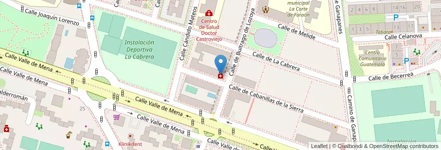 Mapa de ubicacion de Farmacia - Calle Buitrago de Lozoya, 15 en İspanya, Comunidad De Madrid, Comunidad De Madrid, Área Metropolitana De Madrid Y Corredor Del Henares, Madrid.