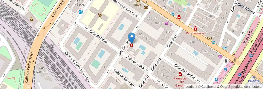 Mapa de ubicacion de Farmacia - Calle Cafeto 5 en Sepanyol, Comunidad De Madrid, Comunidad De Madrid, Área Metropolitana De Madrid Y Corredor Del Henares, Madrid.