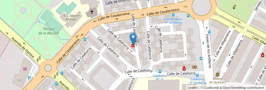 Mapa de ubicacion de Farmacia - Calle Calahorra 56 en España, Comunidad De Madrid, Comunidad De Madrid, Área Metropolitana De Madrid Y Corredor Del Henares, Madrid.
