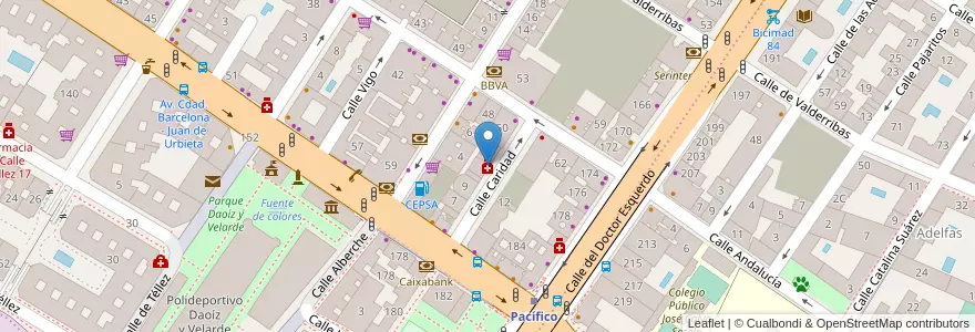 Mapa de ubicacion de Farmacia - Calle Caridad 15 en Испания, Мадрид, Мадрид, Área Metropolitana De Madrid Y Corredor Del Henares, Мадрид.
