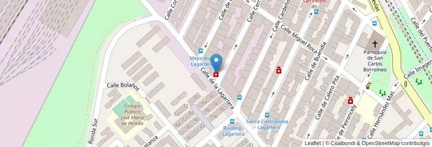 Mapa de ubicacion de Farmacia - Calle Cerro de La Alcazaba 52 en スペイン, マドリード州, Comunidad De Madrid, Área Metropolitana De Madrid Y Corredor Del Henares, Madrid.