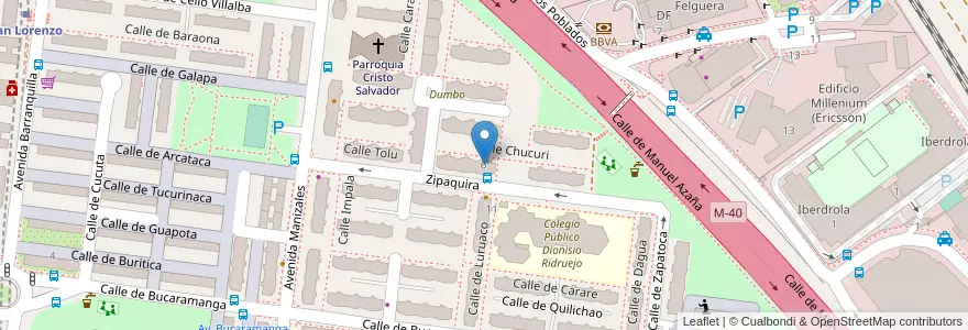Mapa de ubicacion de Farmacia - Calle Chucuri 6 en スペイン, マドリード州, Comunidad De Madrid, Área Metropolitana De Madrid Y Corredor Del Henares, Madrid.