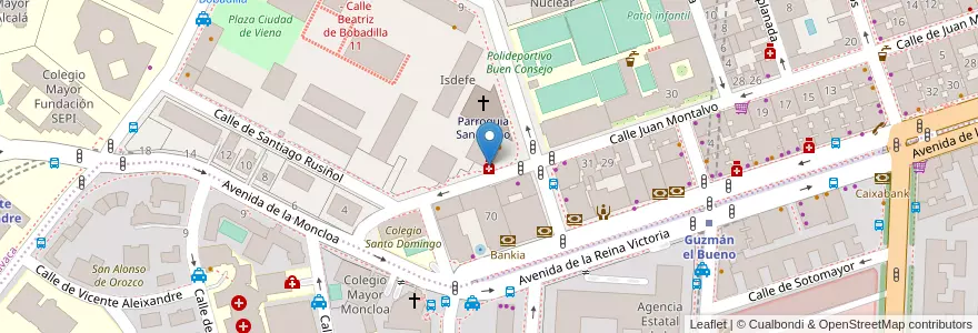 Mapa de ubicacion de Farmacia - Calle Conde de La Cimera 2 en اسپانیا, بخش خودمختار مادرید, بخش خودمختار مادرید, Área Metropolitana De Madrid Y Corredor Del Henares, مادرید.
