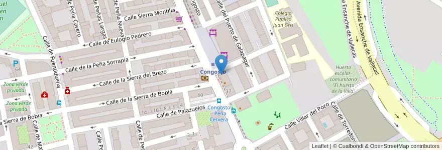 Mapa de ubicacion de Farmacia - Calle Congosto 35 en اسپانیا, بخش خودمختار مادرید, بخش خودمختار مادرید, Área Metropolitana De Madrid Y Corredor Del Henares, مادرید.