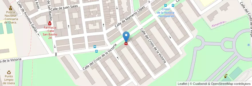 Mapa de ubicacion de Farmacia - Calle Cristo de La Victoria 149 en スペイン, マドリード州, Comunidad De Madrid, Área Metropolitana De Madrid Y Corredor Del Henares, Madrid.