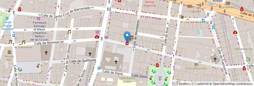 Mapa de ubicacion de Farmacia - Calle Divino Pastor 28 en Spain, Community Of Madrid, Community Of Madrid, Área Metropolitana De Madrid Y Corredor Del Henares, Madrid.