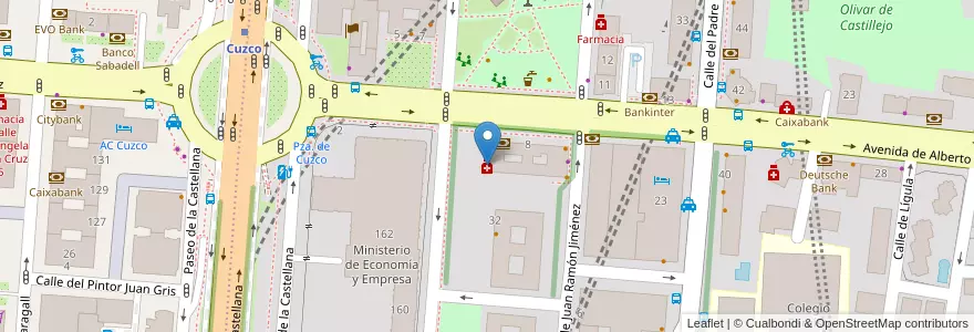 Mapa de ubicacion de Farmacia - Calle Doctor Fleming 36 en Espagne, Communauté De Madrid, Communauté De Madrid, Área Metropolitana De Madrid Y Corredor Del Henares, Madrid.