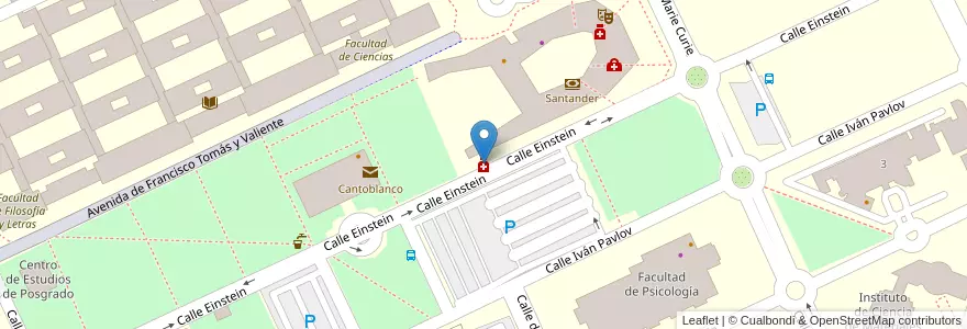 Mapa de ubicacion de Farmacia - Calle Einstein, 5 en Испания, Мадрид, Мадрид, Área Metropolitana De Madrid Y Corredor Del Henares, Мадрид.