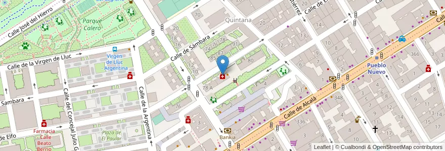 Mapa de ubicacion de Farmacia - Calle Elfo 78 en Испания, Мадрид, Мадрид, Área Metropolitana De Madrid Y Corredor Del Henares, Мадрид.