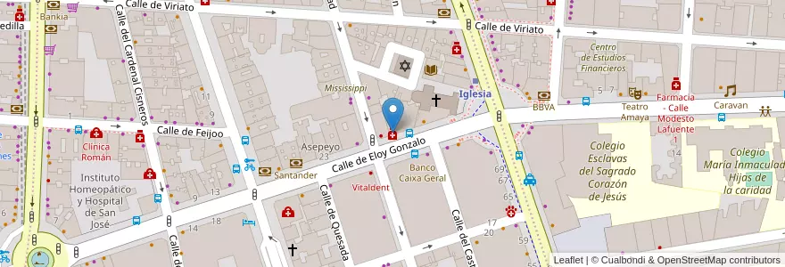 Mapa de ubicacion de Farmacia - Calle Eloy Gonzalo 31 en إسبانيا, منطقة مدريد, منطقة مدريد, Área Metropolitana De Madrid Y Corredor Del Henares, مدريد.