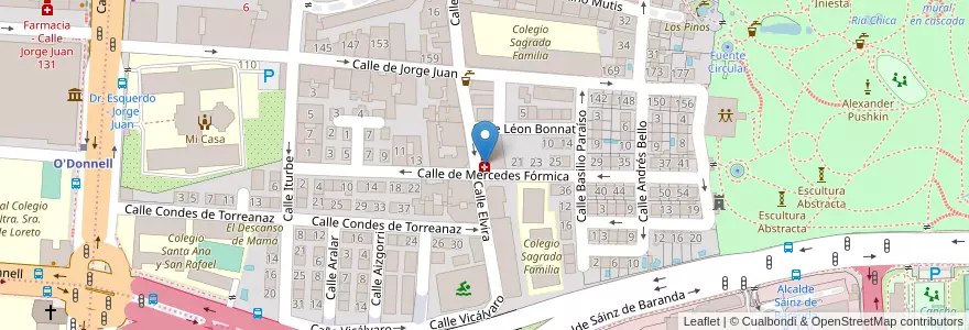 Mapa de ubicacion de Farmacia - Calle Elvira 17 en スペイン, マドリード州, Comunidad De Madrid, Área Metropolitana De Madrid Y Corredor Del Henares, Madrid.