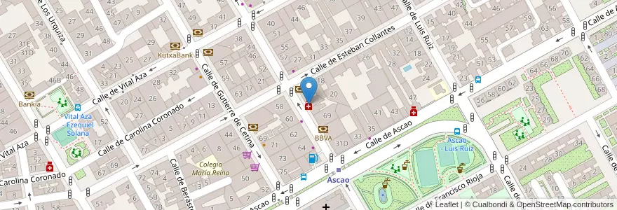 Mapa de ubicacion de Farmacia - Calle Emilio Ferrari 65 en Испания, Мадрид, Мадрид, Área Metropolitana De Madrid Y Corredor Del Henares, Мадрид.