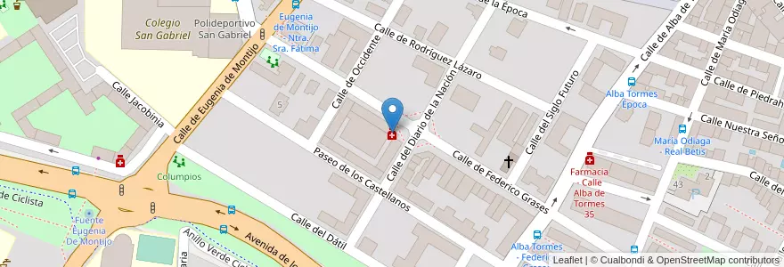 Mapa de ubicacion de Farmacia - Calle Federico Grases 20 en İspanya, Comunidad De Madrid, Comunidad De Madrid, Área Metropolitana De Madrid Y Corredor Del Henares, Madrid.