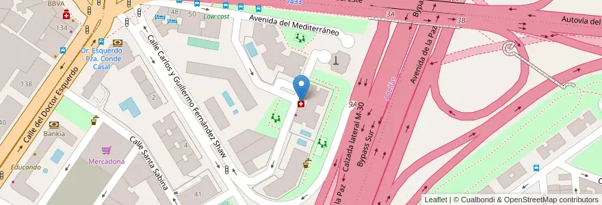 Mapa de ubicacion de Farmacia - Calle Federico Moreno Torroba 9 en スペイン, マドリード州, Comunidad De Madrid, Área Metropolitana De Madrid Y Corredor Del Henares, Madrid.