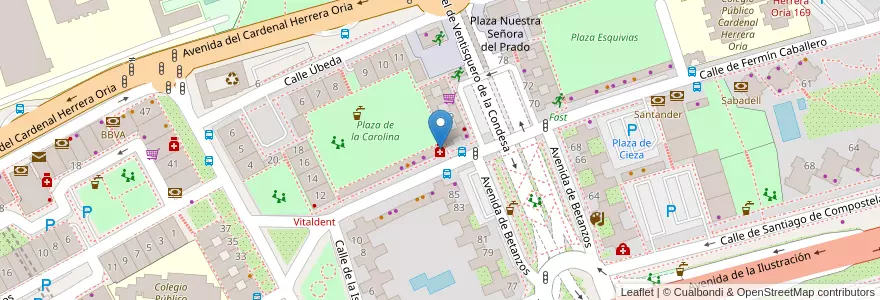 Mapa de ubicacion de Farmacia - Calle Fermín Caballero 76 en اسپانیا, بخش خودمختار مادرید, بخش خودمختار مادرید, Área Metropolitana De Madrid Y Corredor Del Henares, مادرید.