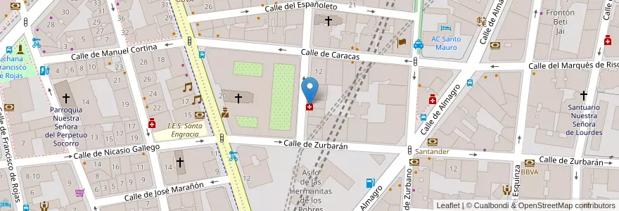 Mapa de ubicacion de Farmacia - Calle Fernández de La Hoz 8 en 스페인, Comunidad De Madrid, Comunidad De Madrid, Área Metropolitana De Madrid Y Corredor Del Henares, 마드리드.