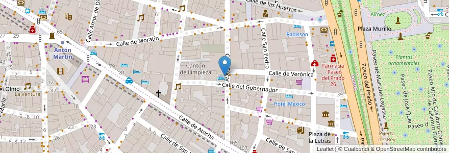 Mapa de ubicacion de Farmacia - Calle Fúcar 10 en Испания, Мадрид, Мадрид, Área Metropolitana De Madrid Y Corredor Del Henares, Мадрид.