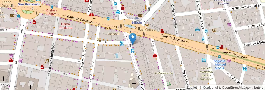Mapa de ubicacion de Farmacia - Calle Fuencarral 108 en Испания, Мадрид, Мадрид, Área Metropolitana De Madrid Y Corredor Del Henares, Мадрид.