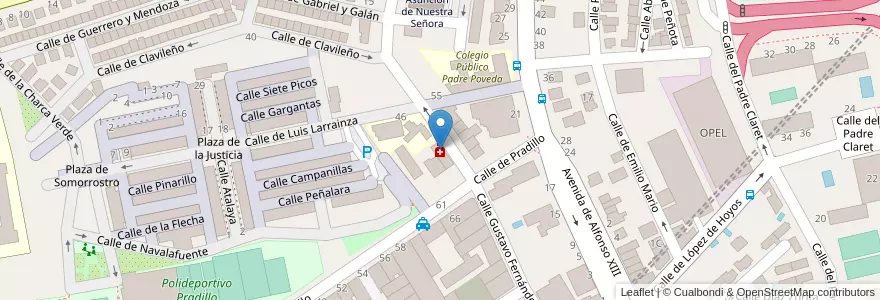 Mapa de ubicacion de Farmacia - Calle Gustavo Fernández Balbuena 19 en إسبانيا, منطقة مدريد, منطقة مدريد, Área Metropolitana De Madrid Y Corredor Del Henares, مدريد.