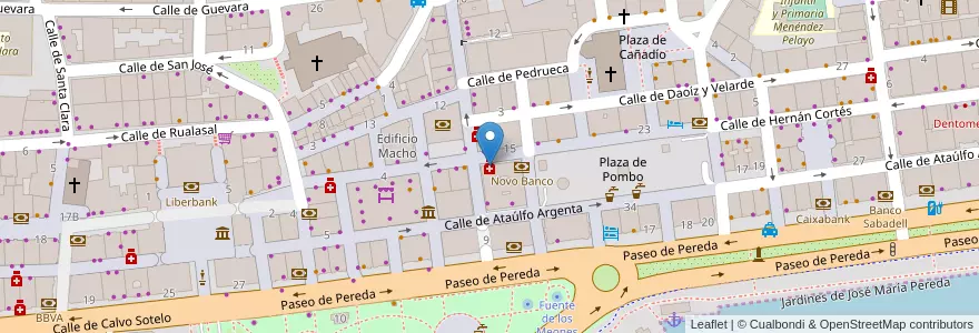 Mapa de ubicacion de Farmacia - Calle Hernán Cortés en Spain, Cantabria, Cantabria, Santander, Santander.