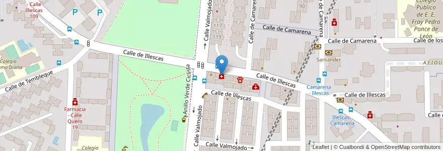 Mapa de ubicacion de Farmacia - Calle Illescas 66 en إسبانيا, منطقة مدريد, منطقة مدريد, Área Metropolitana De Madrid Y Corredor Del Henares, مدريد.