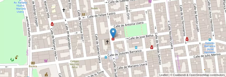 Mapa de ubicacion de Farmacia - Calle Isabelita Usera 29 en اسپانیا, بخش خودمختار مادرید, بخش خودمختار مادرید, Área Metropolitana De Madrid Y Corredor Del Henares, مادرید.