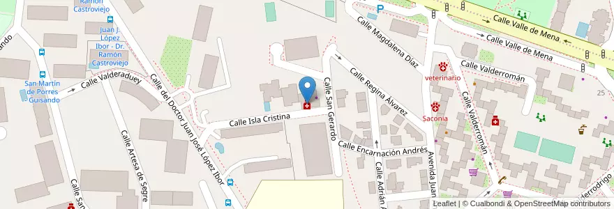 Mapa de ubicacion de Farmacia - Calle Isla Cristina 9 en إسبانيا, منطقة مدريد, منطقة مدريد, Área Metropolitana De Madrid Y Corredor Del Henares, مدريد.