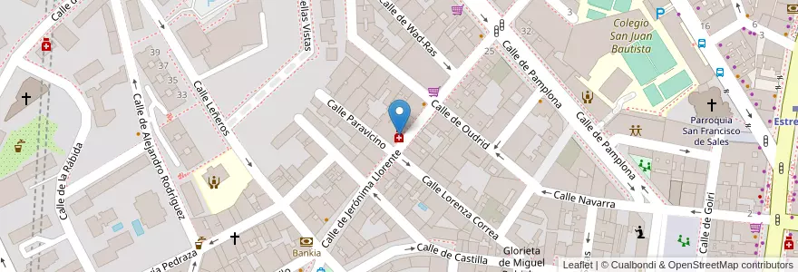 Mapa de ubicacion de Farmacia - Calle Jerónima Llorente 42 en Spagna, Comunidad De Madrid, Comunidad De Madrid, Área Metropolitana De Madrid Y Corredor Del Henares, Madrid.
