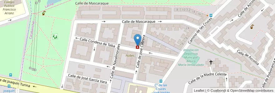 Mapa de ubicacion de Farmacia - Calle José Cabrera 11 en Spain, Community Of Madrid, Community Of Madrid, Área Metropolitana De Madrid Y Corredor Del Henares, Madrid.
