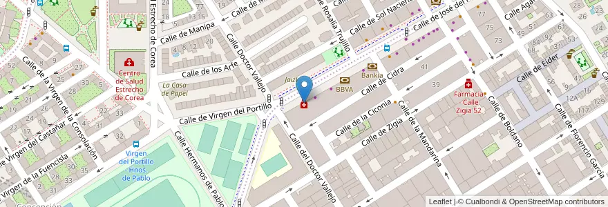 Mapa de ubicacion de Farmacia - Calle José del Hierro 42 en スペイン, マドリード州, Comunidad De Madrid, Área Metropolitana De Madrid Y Corredor Del Henares, Madrid.