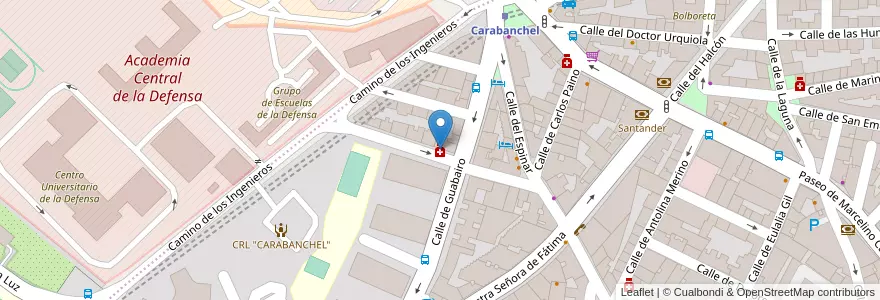 Mapa de ubicacion de Farmacia - Calle Juan Alonso 6 en 西班牙, Comunidad De Madrid, Comunidad De Madrid, Área Metropolitana De Madrid Y Corredor Del Henares, Madrid.